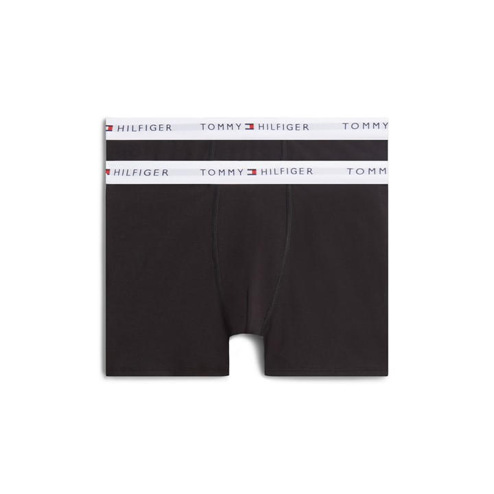 Tommy Hilfiger Boys Black Tommy 2Pk Boxers Jn64 in Size 14 - 16 Years, Sports Direct