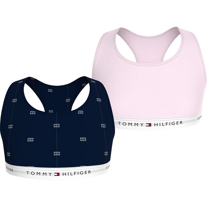 Tommy Hilfiger Girls  2 Pack Bralettes  in Size 7 - 8 Years, Sports Direct