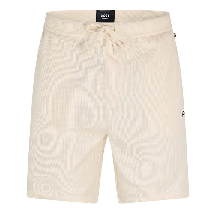 Boss Men's White Embroidered Waffle Pyjama Shorts in Size XL, Sports Direct