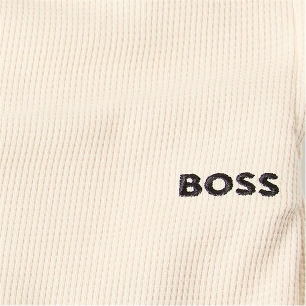 Open White - Boss - Men's Embroidered Waffle Pyjama Shorts