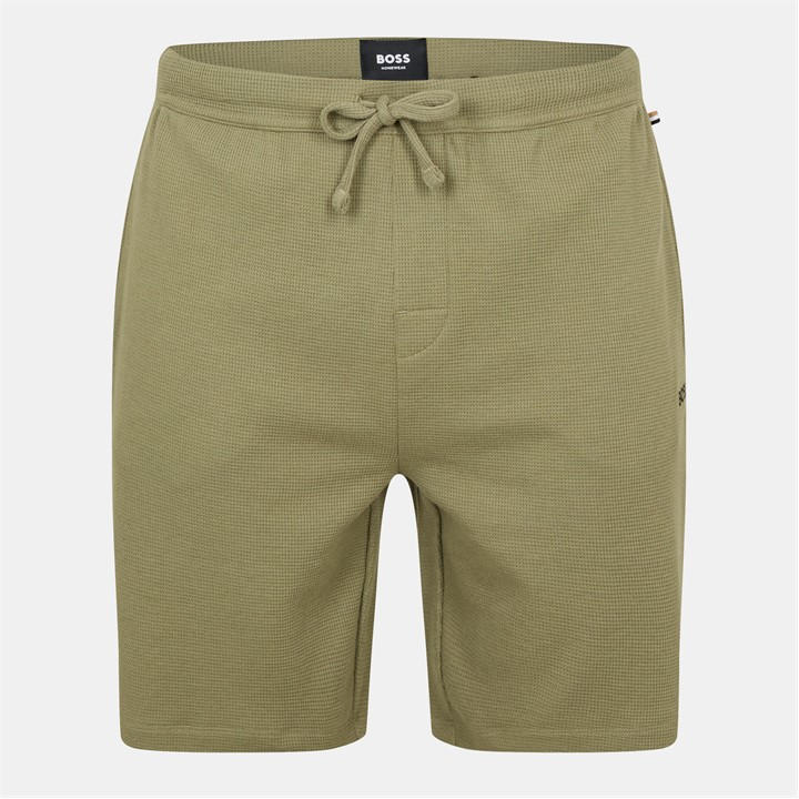 Boss Men's Green Embroidered Waffle Pyjama Shorts in Size M, Sports Direct
