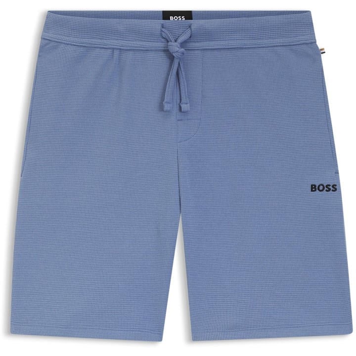 Boss Men's Blue Embroidered Waffle Pyjama Shorts in Size M, Sports Direct