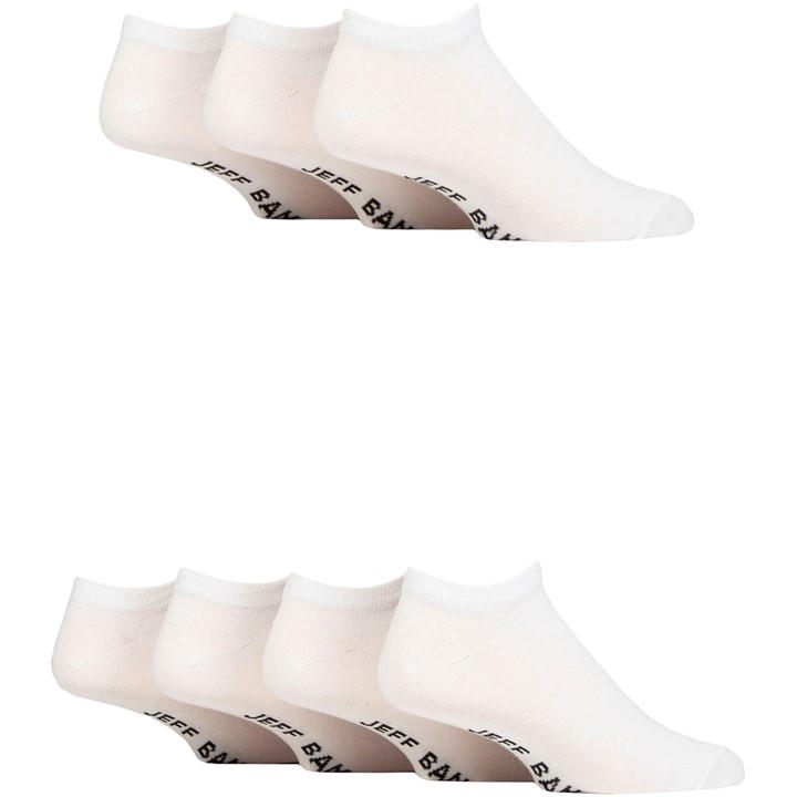 Jeff Banks Men's White 7 Pack Trainer Socks in Size 7 - 11, Sports Direct