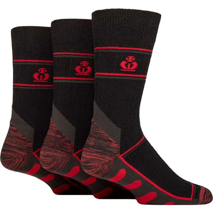 Jeff Banks Men's Black 3 Pack Work Socks in Size 7 - 11, Sports Direct
