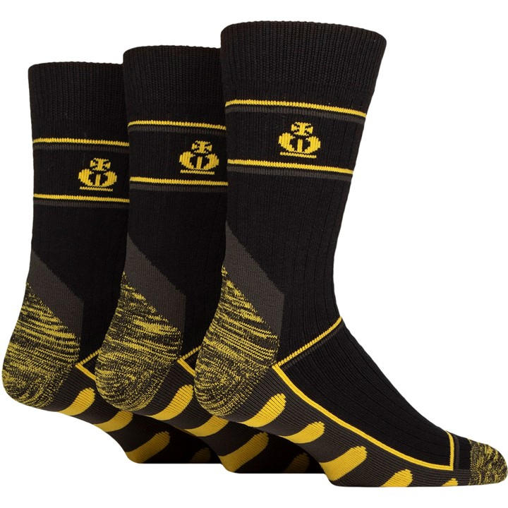 Jeff Banks Men's Black 3 Pack Work Socks in Size 7 - 11, Sports Direct