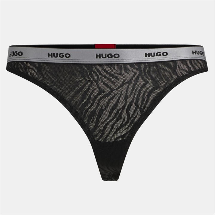 Hugo Women's Black Elle Long Stretch Brief in Size 10, Sports Direct