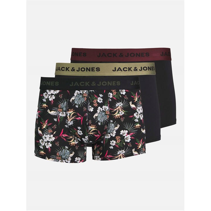 Jack And Jones Men's Black Fiber Pack Trunks in Size XL, Sports Direct