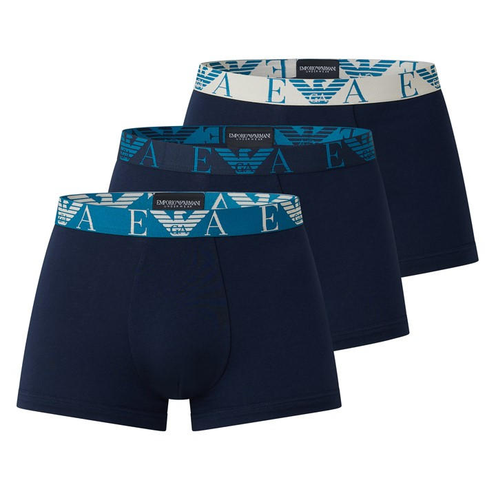 Emporio Armani Men's Blue Emporio Mono Trunk Sn64 in Size XL, Sports Direct