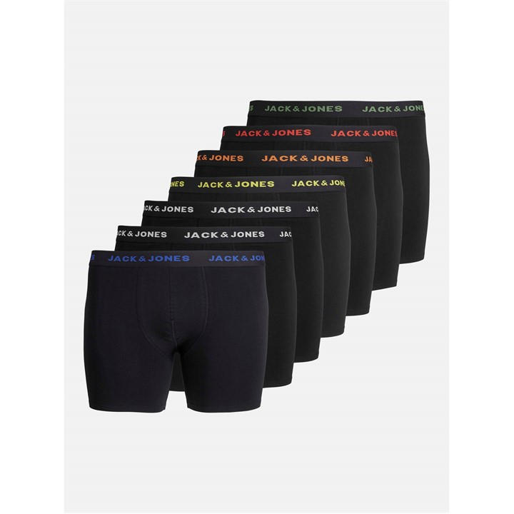 Jack And Jones Men's Black 7 Pack Basic Trunks Plus Size - 3X Large - Image 3