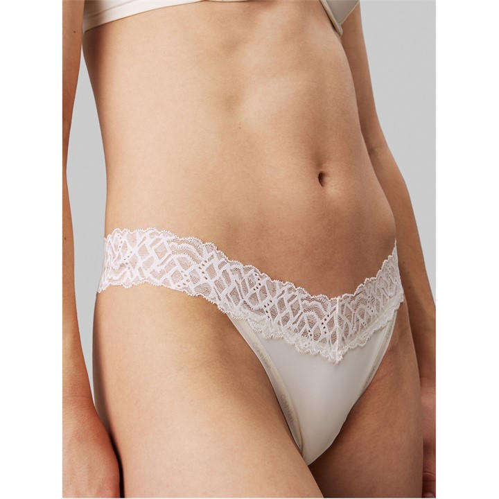 Calvin Klein Women's White Thong in Size 10, Sports Direct