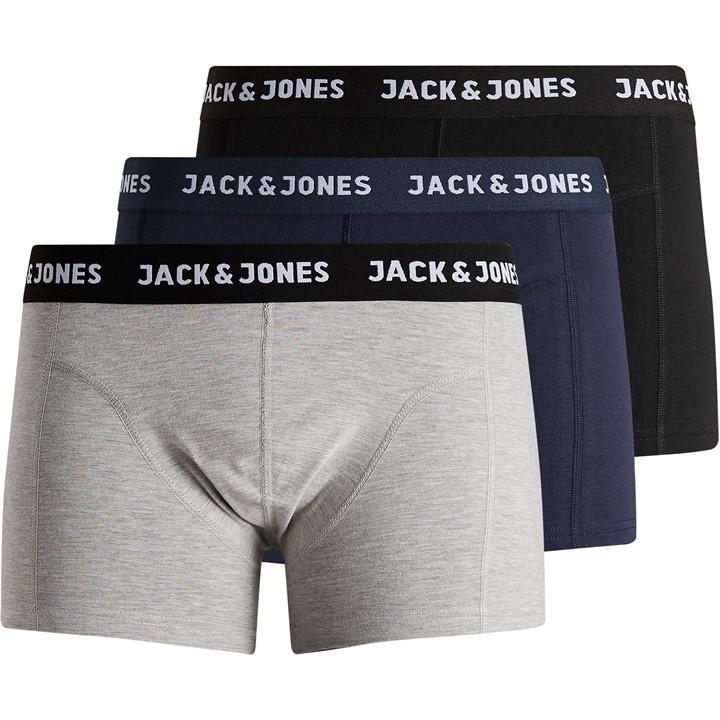 Jack And Jones Men's  Anthony 3-Pack Boxer Trunk in Size 2XL, Sports Direct
