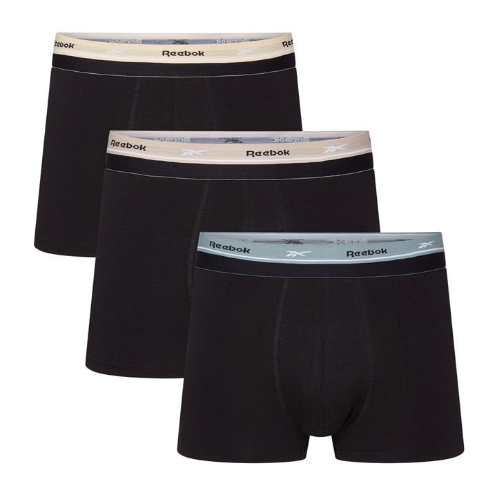 Reebok Men's Black 3 Pack Trunks Farr in Size M, Sports Direct