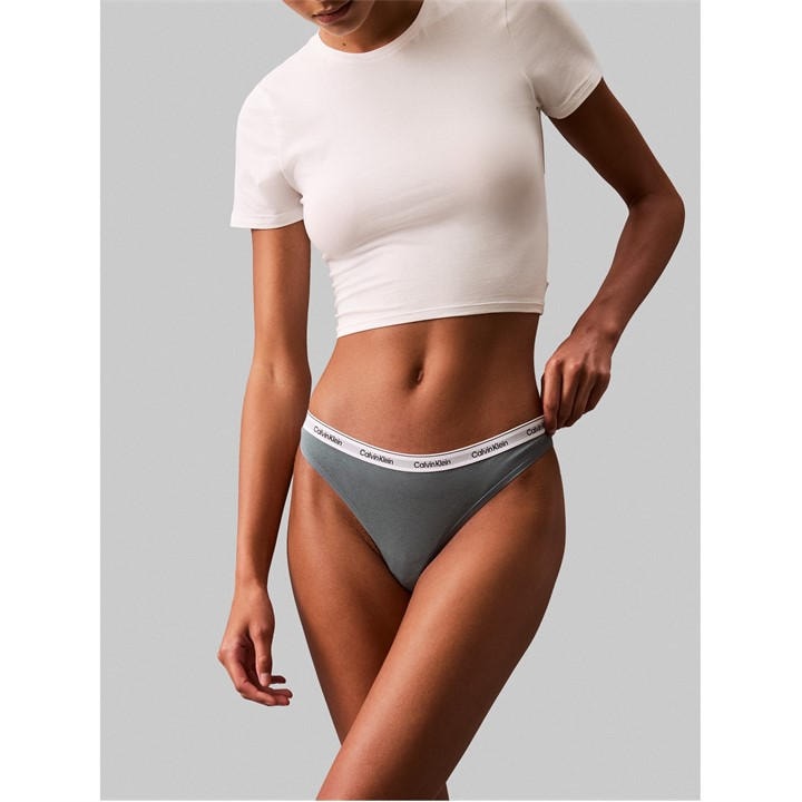 Calvin Klein Women's Blue Logo Thong in Size 12, Sports Direct