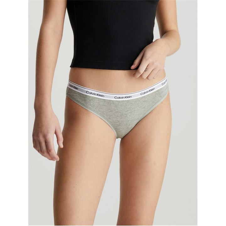 Calvin Klein Women's Grey Logo Brief in Size 12, Sports Direct