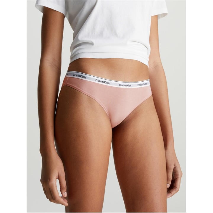 Calvin Klein Women's Pink Logo Brief in Size 12, Sports Direct