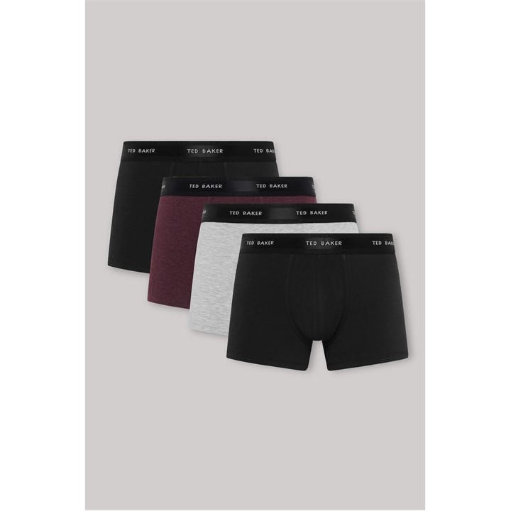 Ted Baker Men's Black 4 Pack Trunk in Size L, Sports Direct