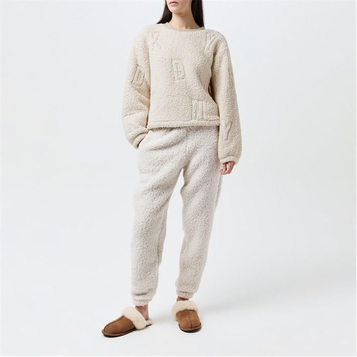 Dkny Women's White Long-Sleeve Pyjama Set in Size 12, Sports Direct