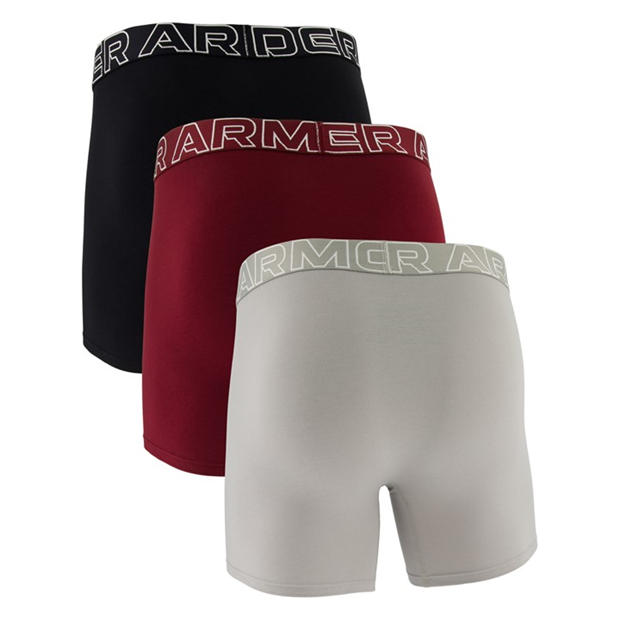 Burg/Black/Grey - Under Armour - Logo Boxers 3-Pack Mens