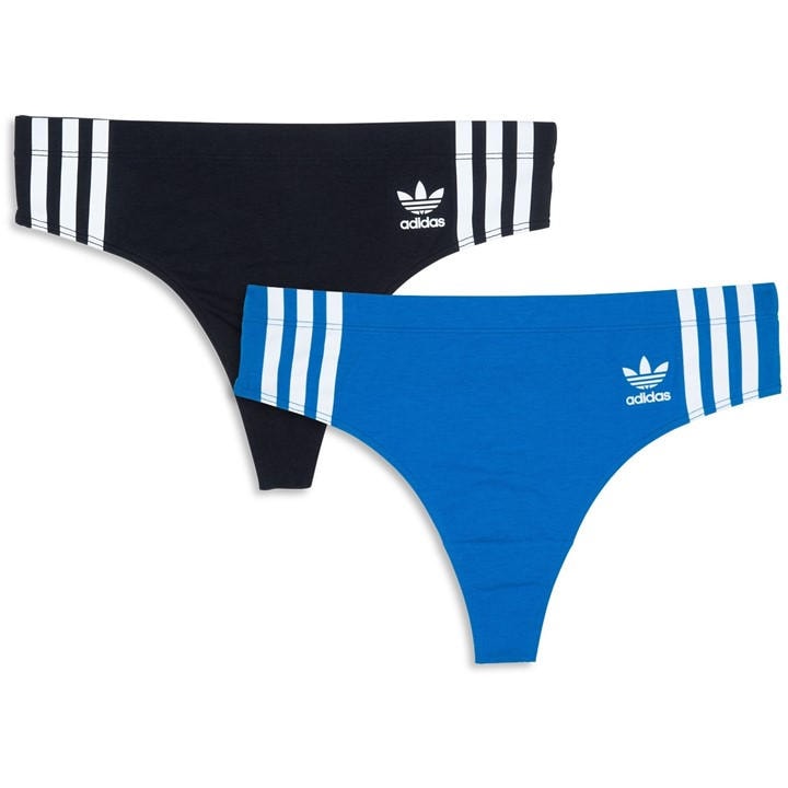 Adidas Originals Women's  Originals Comfort Flex Cotton Thong 2-Pack in Size 16, Sports Direct