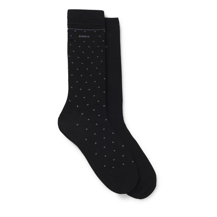 Boss Men's Black Bamboo Dots Crew Socks in Size 6 - 12 Months, Sports Direct