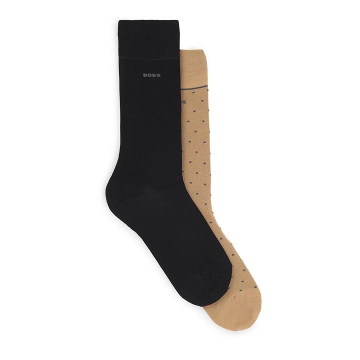 Boss Men's Beige Bamboo Dots Crew Socks in Size 6 - 12 Months, Sports Direct