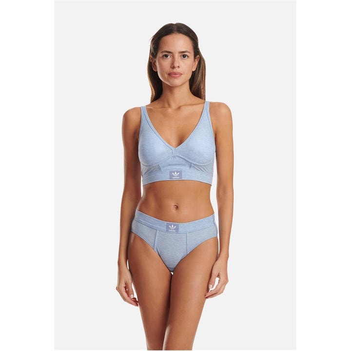 Adidas Originals Women's Blue Originals 2X2 Rib High-Waist Brief in Size 10, Sports Direct