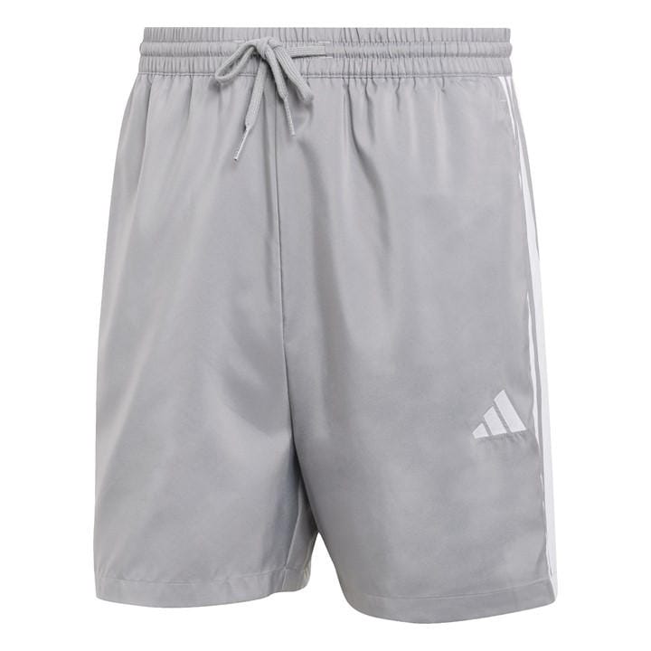Adidas Men' Grey Essentials 3-Stripes Shorts in Size S, Sports Direct