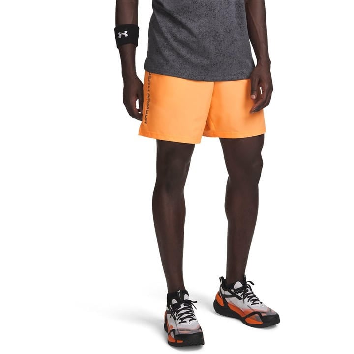 Under Armour Men's Orange Woven Graphic Shorts in Size XL, Sports Direct