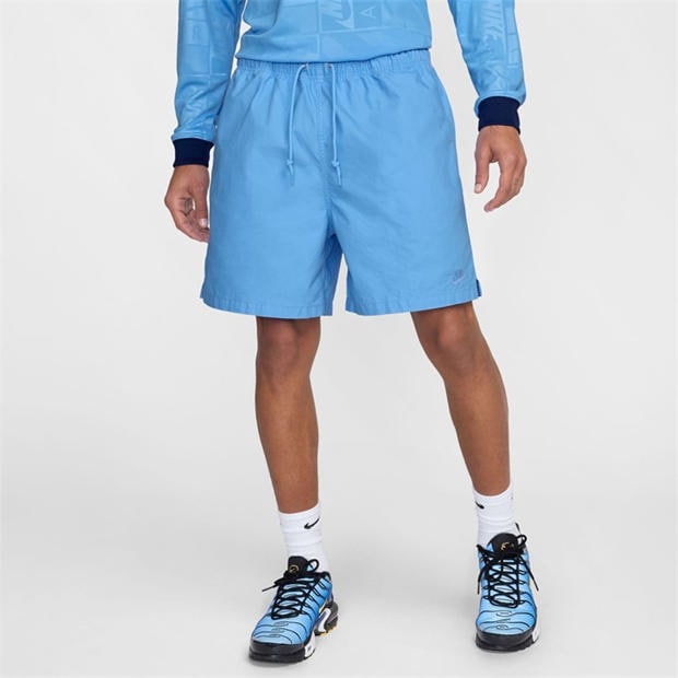 University Blue - Nike - Men's Club Flow Wash Woven Shorts