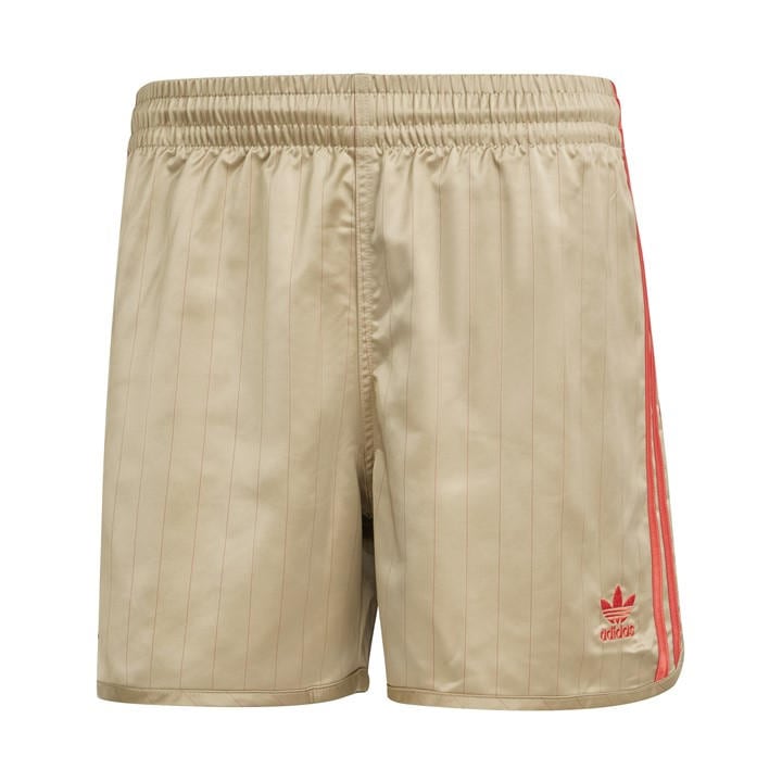 Adidas Men's Beige David Beckham Originals 3-Stripes Shorts in Size XL, Sports Direct