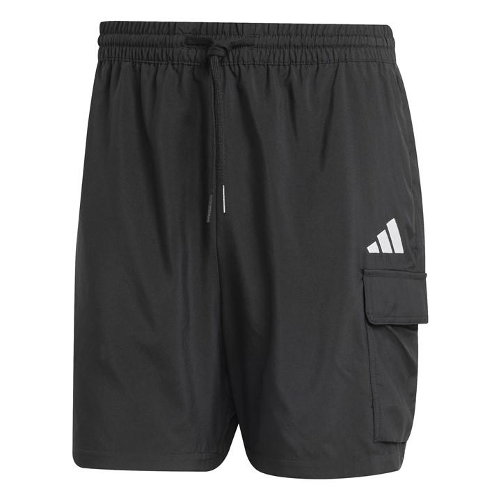 Adidas Men' Black Woven Tracksuit Shorts in Size S, Sports Direct