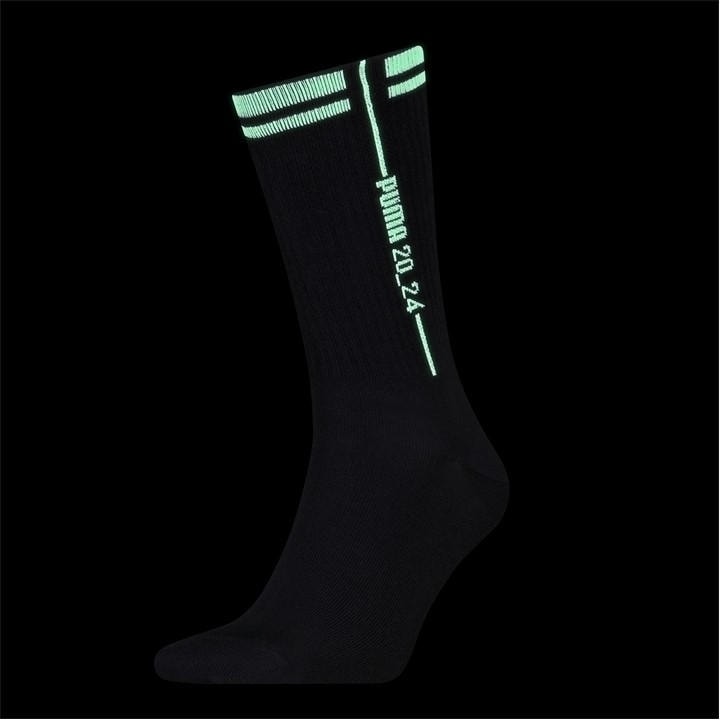 Puma Unisex Black Glow Crew Sock 99 Size 4