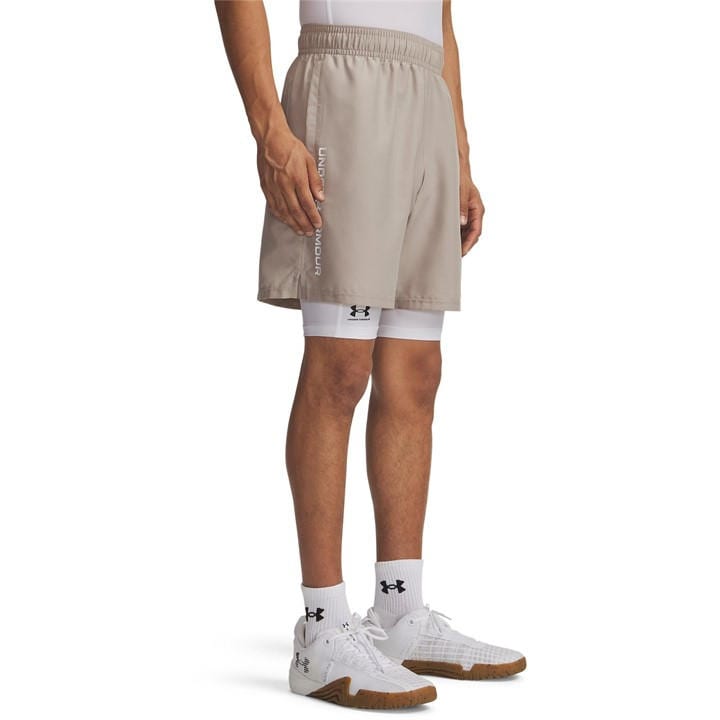 Under Armour Men's Beige Ua Tech™ Woven Wordmark Shorts in Size 2XL, Sports Direct