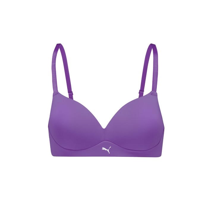 Puma Women's Purple Soft Lightly Lined Bralette in Size 38A, Sports Direct