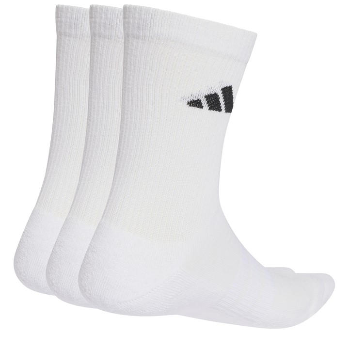 Adidas  White 3-Pack Crew Socks  in Size 7 - 11, Sports Direct