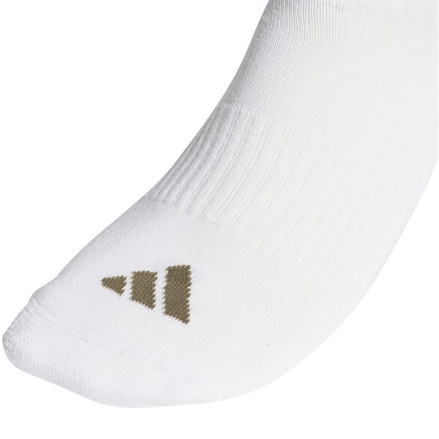 White/Brown 3S - adidas - 3-Pack Crew Socks Adults