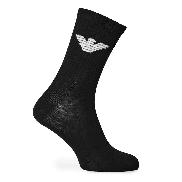 Emporio Armani Men's Black Emporio 3Pk Egle Sck Sn64 in Size 7 - 11, Sports Direct