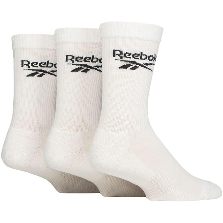 Reebok  White Core Crew Socks in Size 7 - 11, Sports Direct