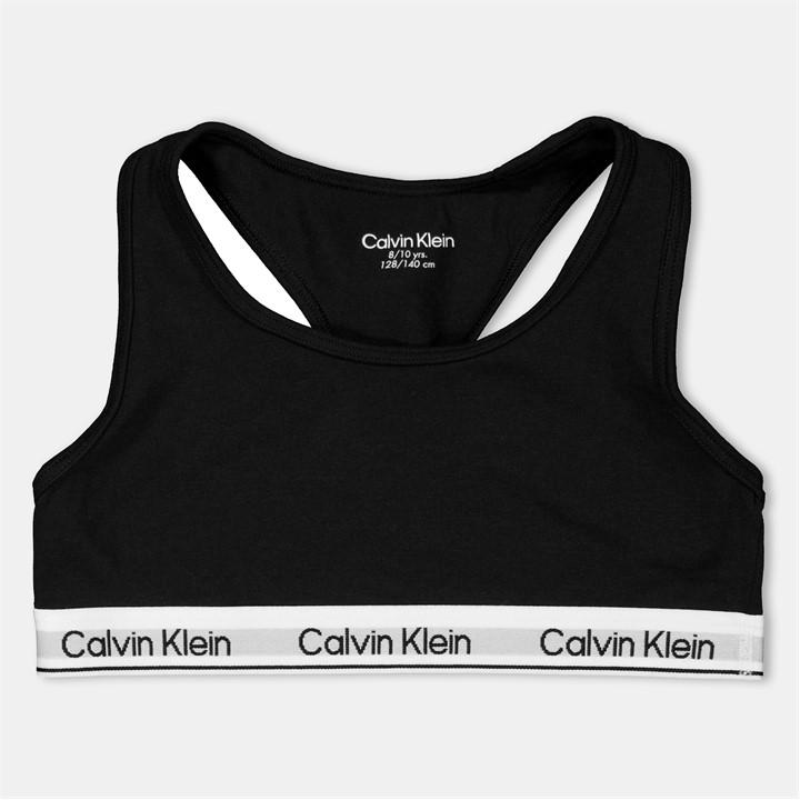 Calvin Klein Jeans Girls Black 2Pk Bralette in Size 10 Years, Sports Direct