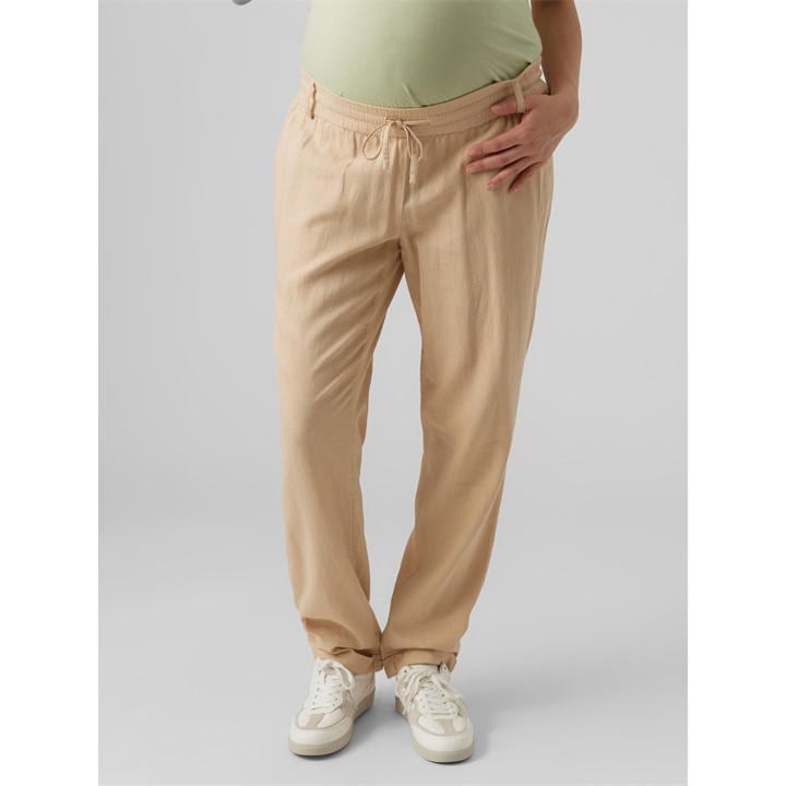Mamalicious Women's Beige Maternity Pyjama Trousers in Size 16, Sports Direct