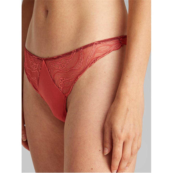 Calvin Klein Women's Red Thongs in Size 14, Sports Direct