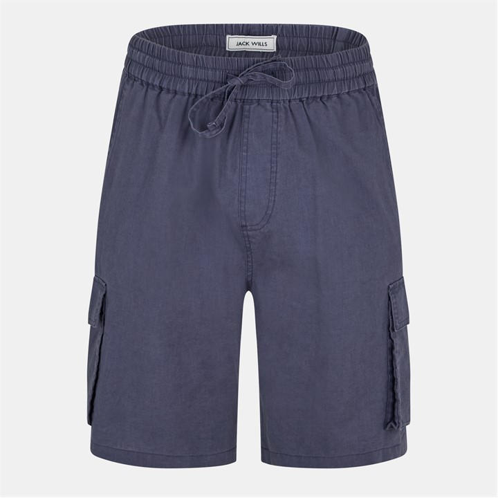 Jack Wills Men's Blue Linen Cargo Tracksuit Shorts in Size XL, Sports Direct