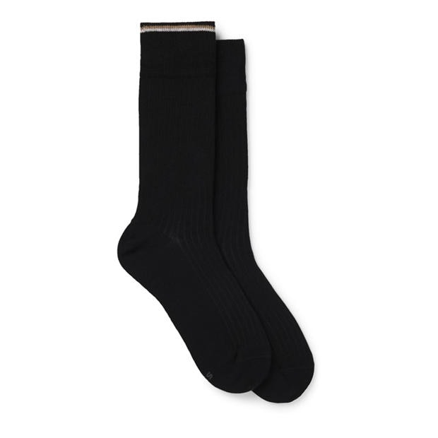 BOSS 2P RS Rib Stripe CC – Calzini Uomo In Cotone – 2 Paia – Dark Blue – Design Moderno - 2