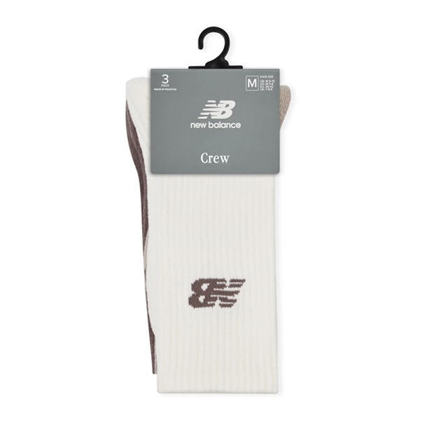 Earth Tones - New Balance - Everyday Crew Socks 3-Pack Adults