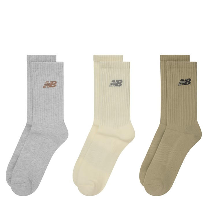 New Balance   Everyday Crew Socks 3-Pack  in Size 4.5-6.5(S), Sports Direct