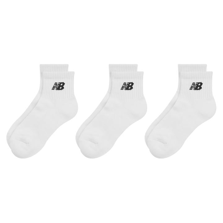 New Balance  White Everyday Ankle Socks 3-Pack  in Size 2-4(XS), Sports Direct