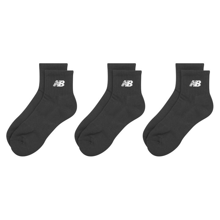 New Balance  Black Everyday Ankle Socks 3-Pack  in Size 2-4(XS), Sports Direct