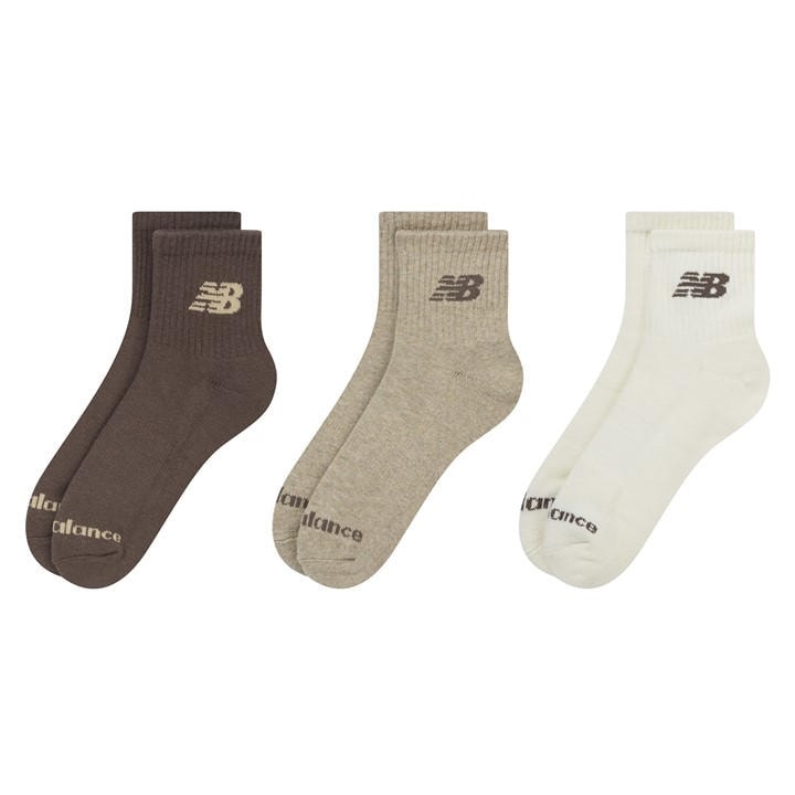 New Balance  Neutral Everyday Ankle Socks 3-Pack  in Size 4.5-6.5(S), Sports Direct