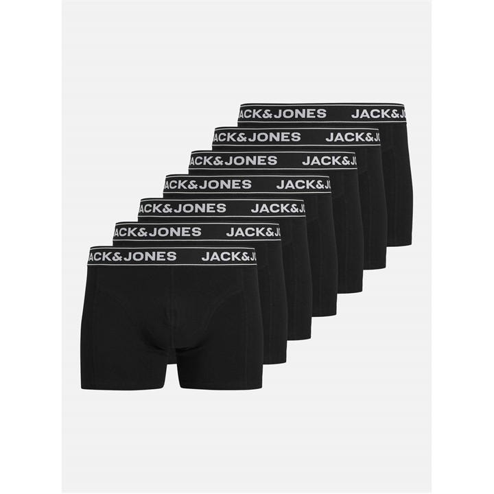 Jack And Jones Men's Black Jones 7-Pack Boxer Trunk in Size 2XL, Sports Direct