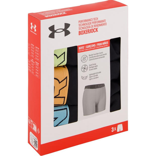 Blue Haze - Under Armour - UA Boys Performance Tech 3 Pack Boxers Junior
